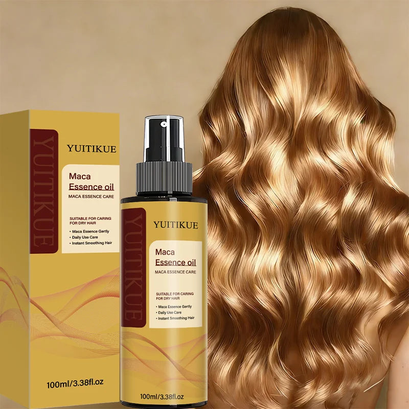 Maca Hair Essence Oil Moisturizing Serum for Dry Frizzy Hair 100ml