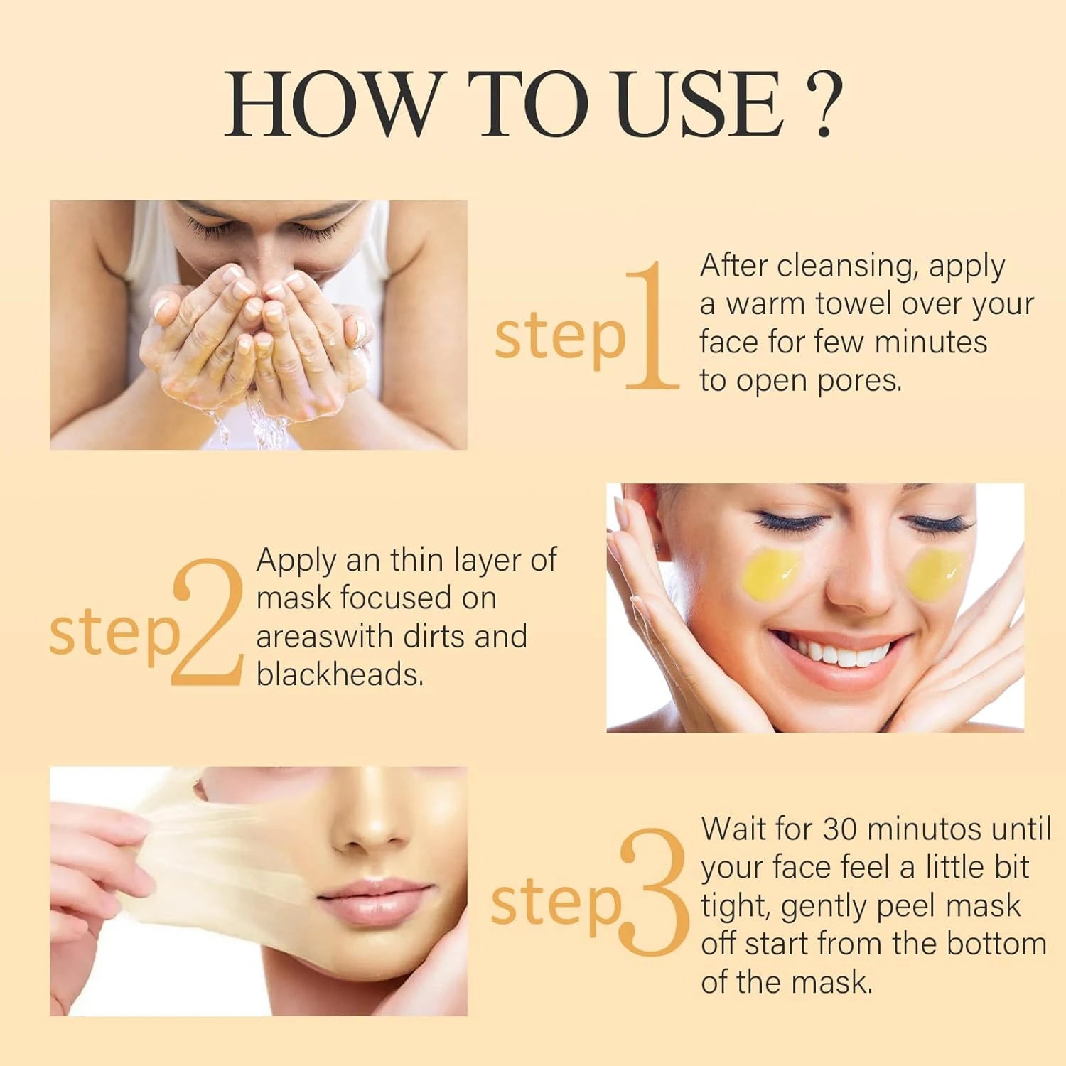 Turmeric Vitamin C Retinol Peel Off Mask Moisturizing Facial Treatment - 6
