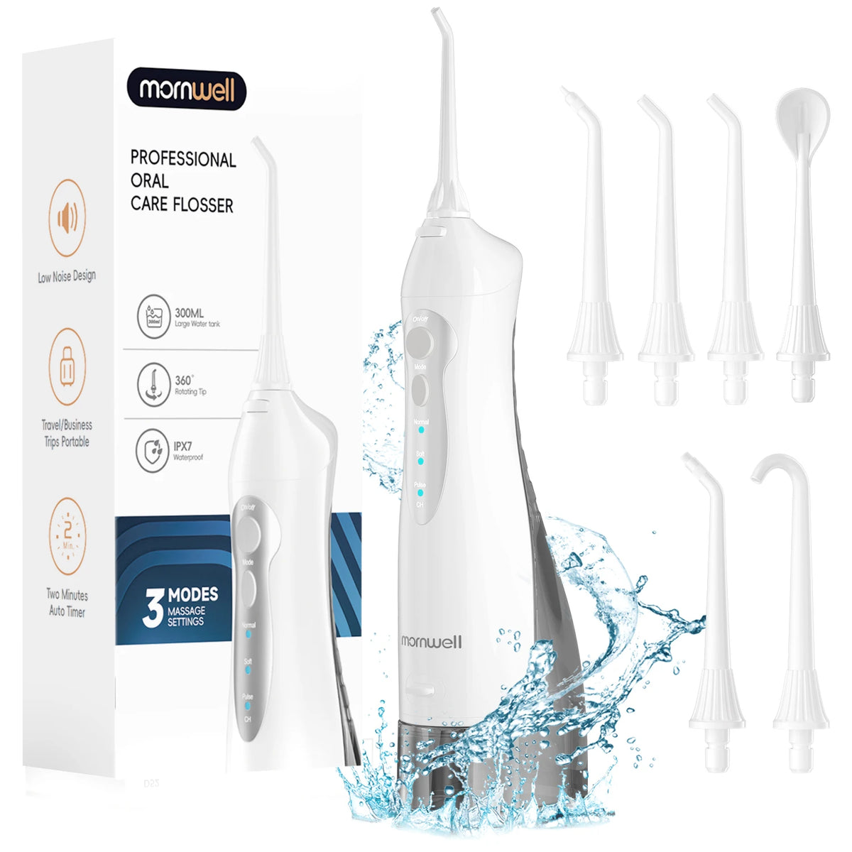 Portable Cordless Water Flosser for Teeth Cleaning