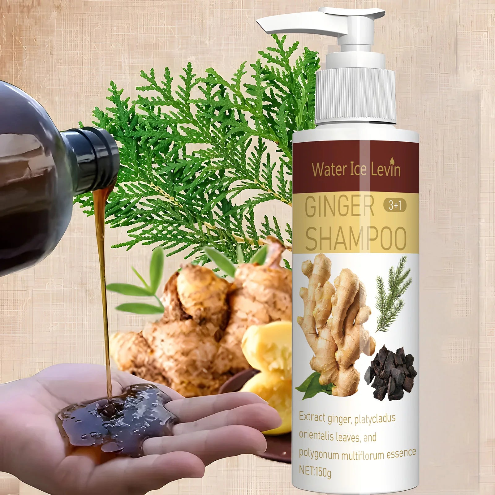 Ginger Hair Growth Shampoo Anti Hair Loss and Scalp Repair Treatment - 2