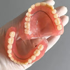 Full Mouth Denture Set with Cleaning Tools and Storage Case