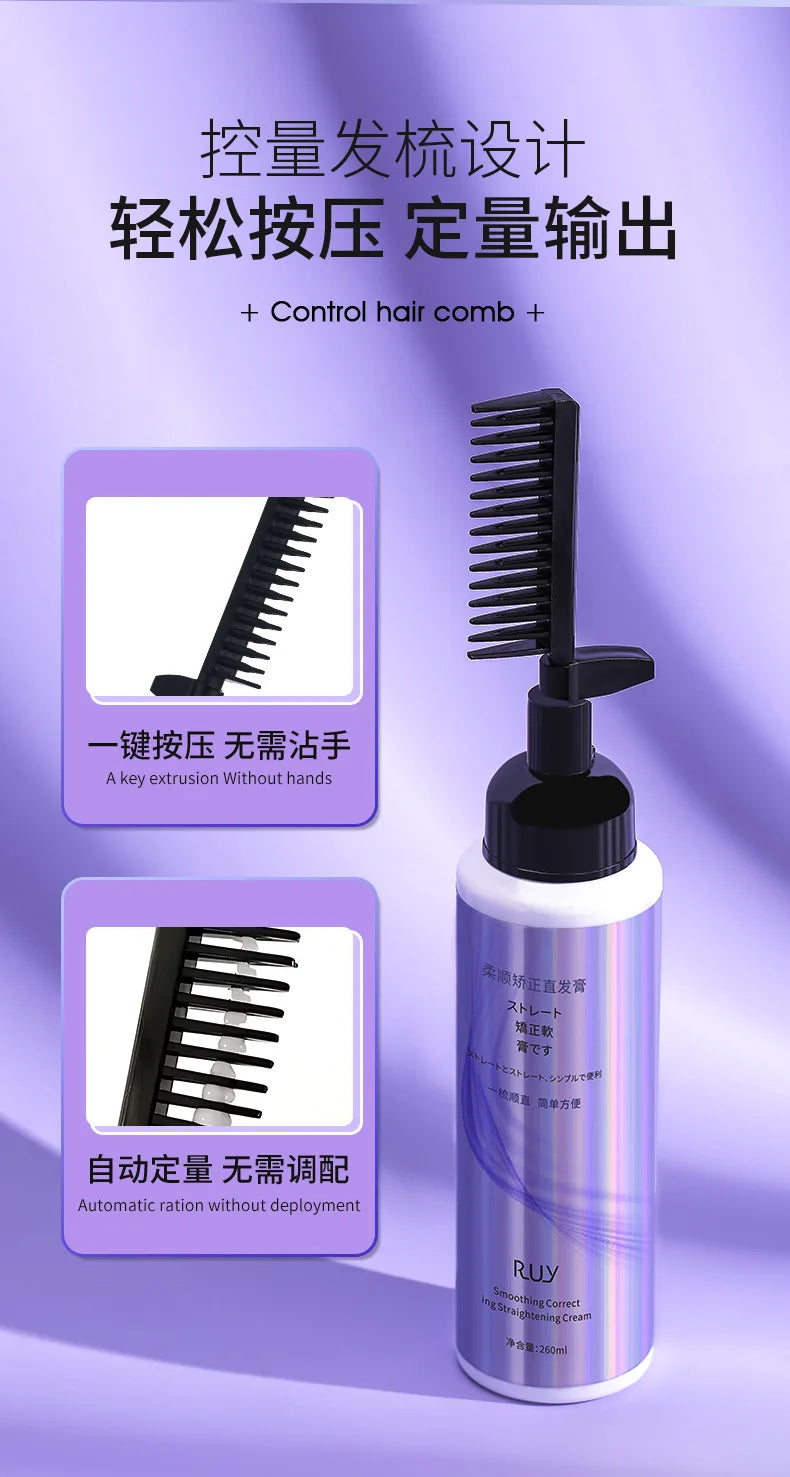 260ml RUY Hair Straightening Cream with Integrated Comb Applicator - 14