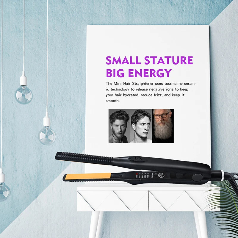 2-in-1 Ceramic Hair Straightener and Pencil Curler Iron - 2