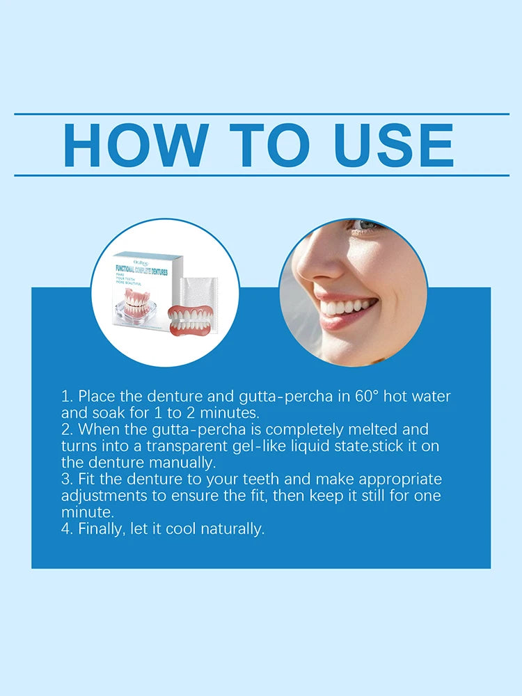 Instant Silicone Veneer Dentures for a Confident Smile - 16