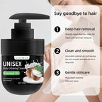 YUITIKUE Unisex Hair Removal Cream Coconut Oil Body Depilatory 100g