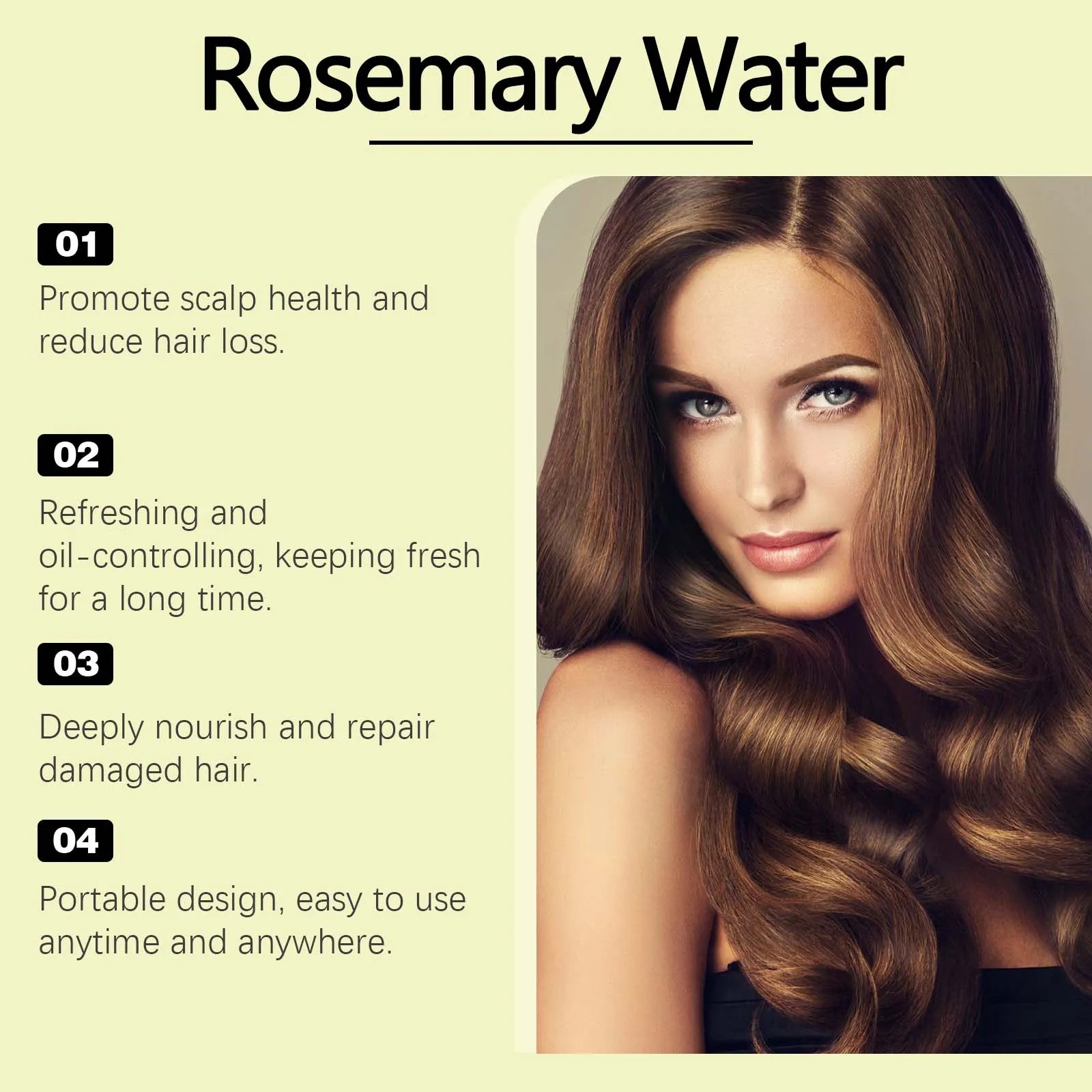 Rosemary Hair Strengthening Spray for Frizz Control and Growth - 10