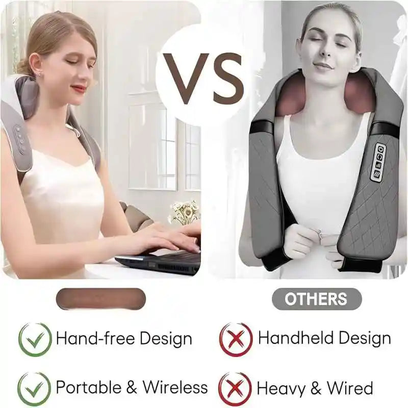 Wireless 6D Deep Tissue Neck and Shoulder Massager with Heat - 4