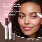 Waterproof Multi-Fork Liquid Eyebrow Pen for Natural Brows