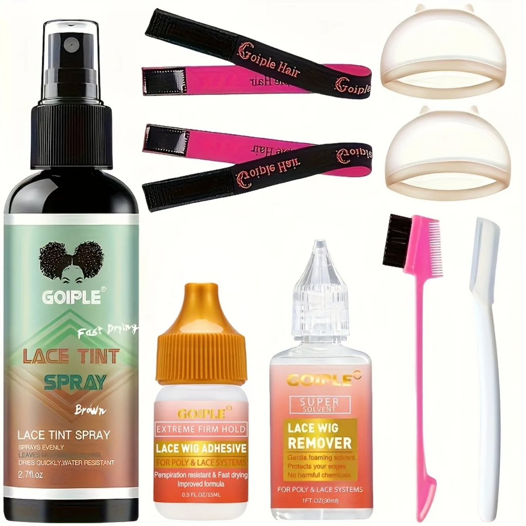 Goiple Lace Wig Installation Kit Adhesive Remover and Styling Tools