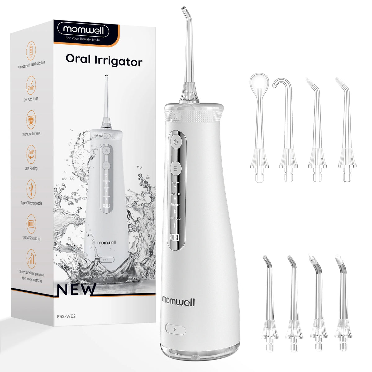 Portable Cordless Water Flosser for Teeth Cleaning and Gum Health