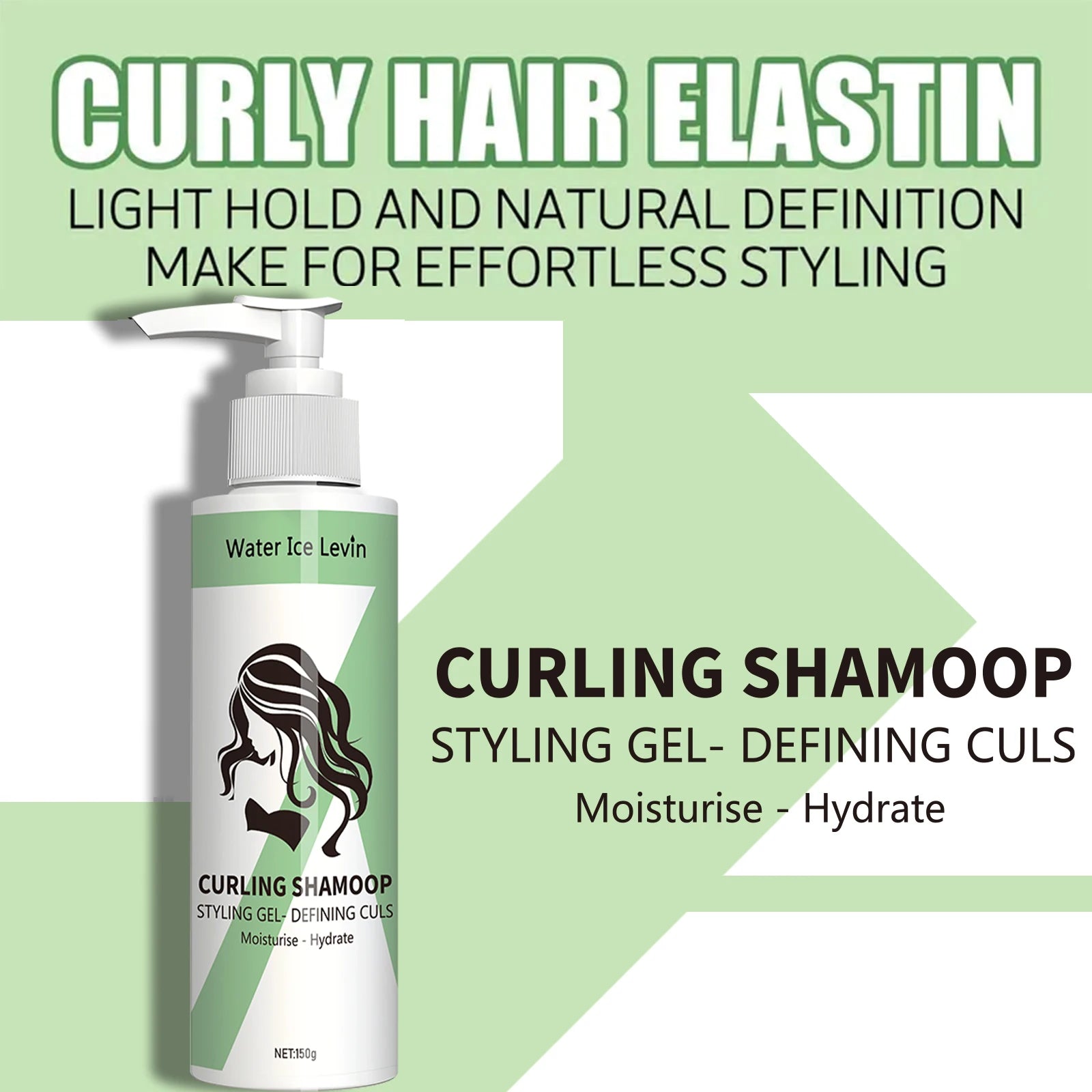 Water Ice Levin 150g Green Tea Hydrating Hair Curl Defining Conditioner - 5