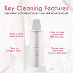Ultrasonic Skin Scrubber Facial Pore Cleaner Blackhead Remover Device