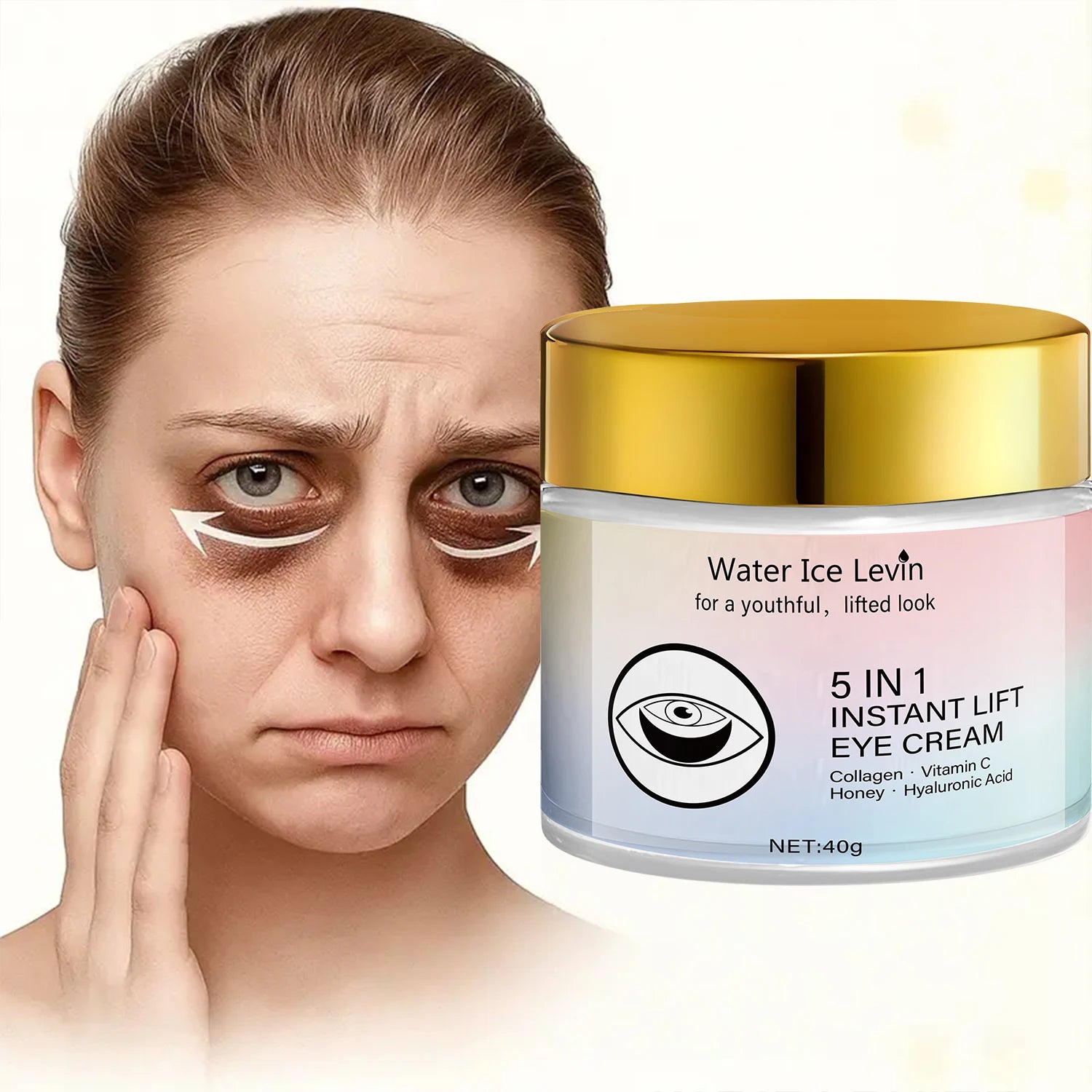 Water Ice Levin 5-in-1 Collagen Vitamin C Eye Cream Anti Aging Treatment - 2