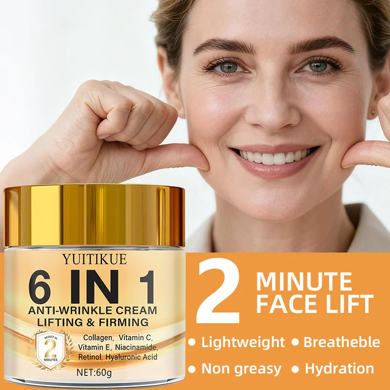 YUITIKUE 6 in 1 Anti Wrinkle Cream Face Lifting and Firming Moisturizer - 5