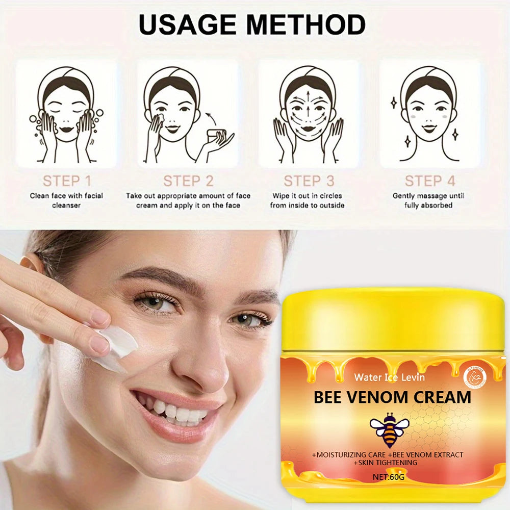Bee Venom Moisturizing Cream Anti Aging Skin Firming Treatment 60g - 4