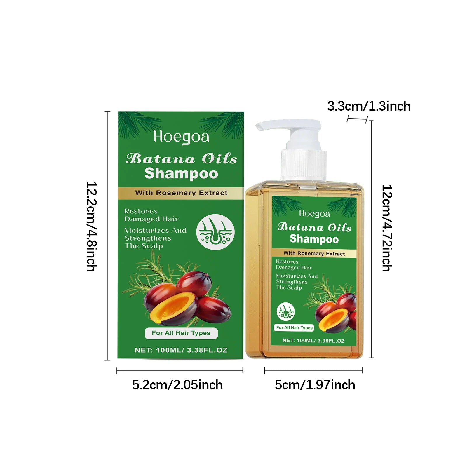 Batana Oil and Rosemary Extract Hair Shampoo for Scalp Nourishment 100ml