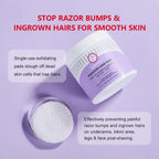 Ingrown Hair Treatment Pads for Razor Bumps and Shaving Irritation