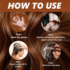 Chestnut Brown Hair Dye Shampoo 100ml 10-in-1 Color Nourishing Treatment