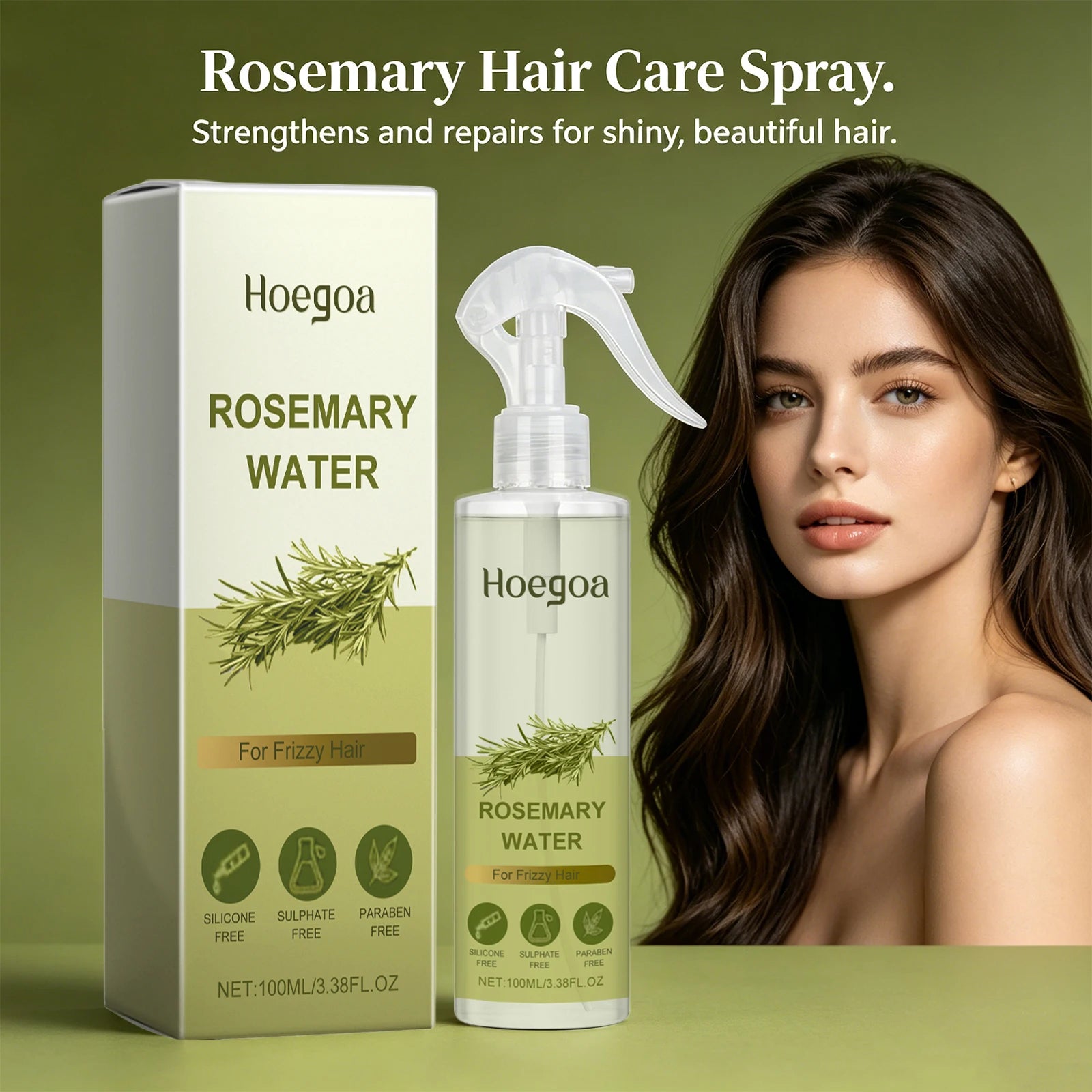 Rosemary Hair Strengthening Spray for Frizz Control and Growth - 3