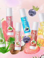6pcs Fruit Flavor Moisturizing Lip Balm Set Assorted Berry Lip Care