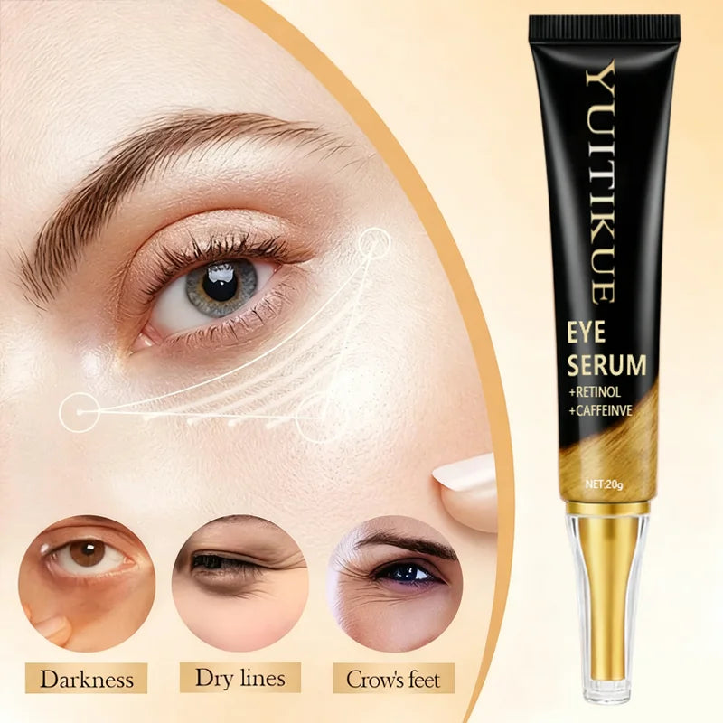 YUITIKUE Caffeine Eye Cream Retinol Firming and Anti Puffiness Serum