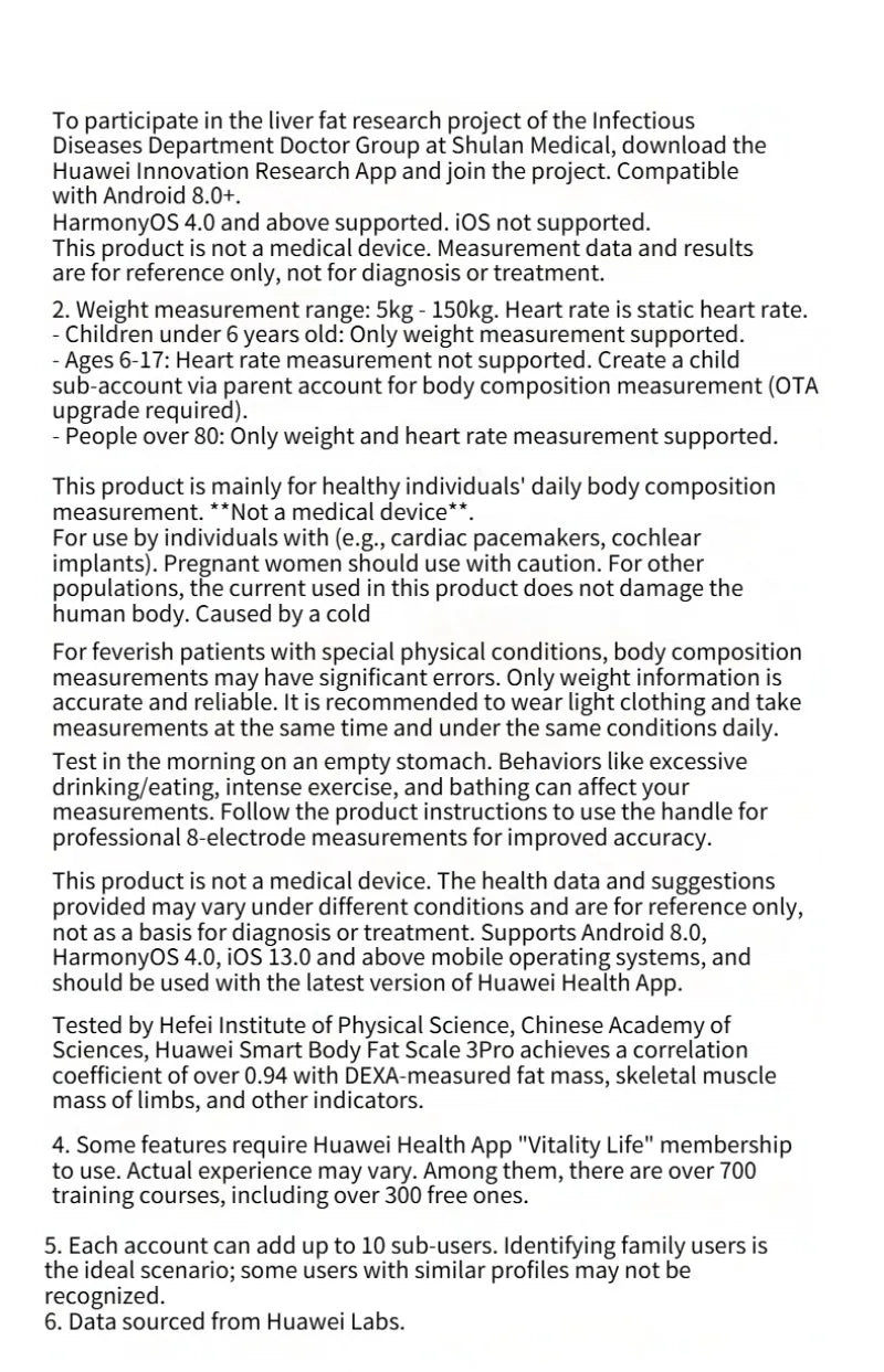 Huawei Body Fat Scale 3 Pro Smart Electronic Digital Weight Balance - 30