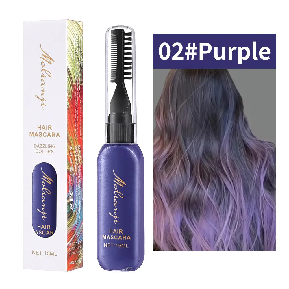 Disposable Colored Hair and Eyelash Dye Mascara 15ml