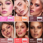 Embossed Matte Blush Palette with Makeup Brush