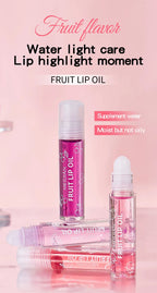 4 Piece Fruit Lip Oil Set Moisturizing Gloss for Dry Lips