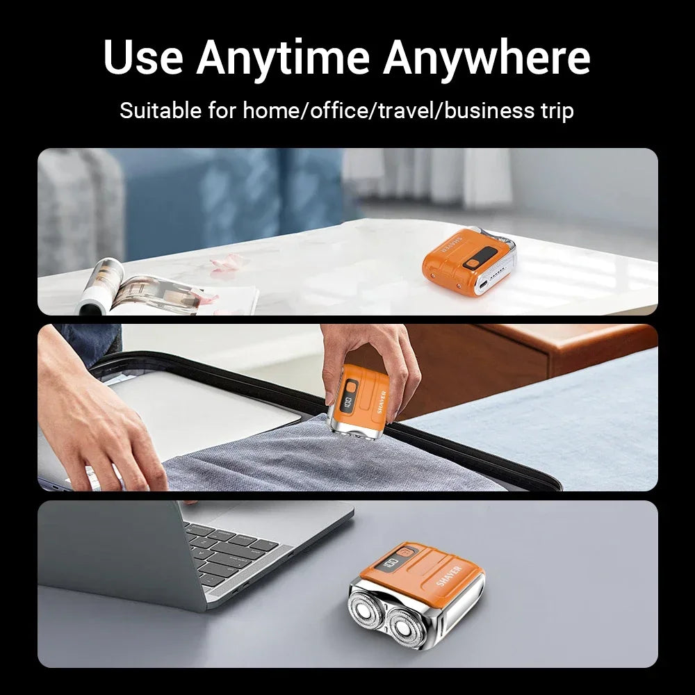 Portable Electric Shaver with LED Display for Wet and Dry Grooming - 6