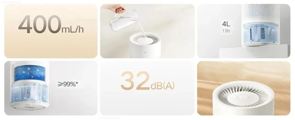 Mijia Mist Free Humidifier 3 Smart Air Purifying Evaporative Humidifier