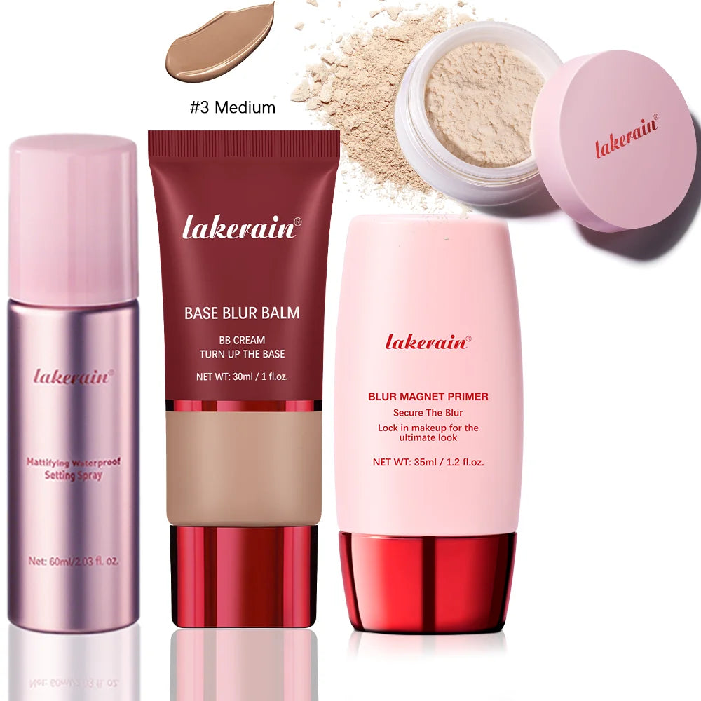 4-Piece Long-Lasting Matte Face Makeup Set