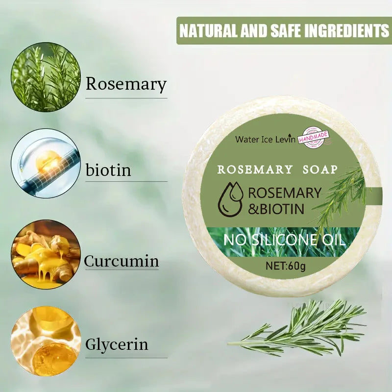 Rosemary Shampoo Bar Hair Strengthening and Moisturizing Cleansing Soap
