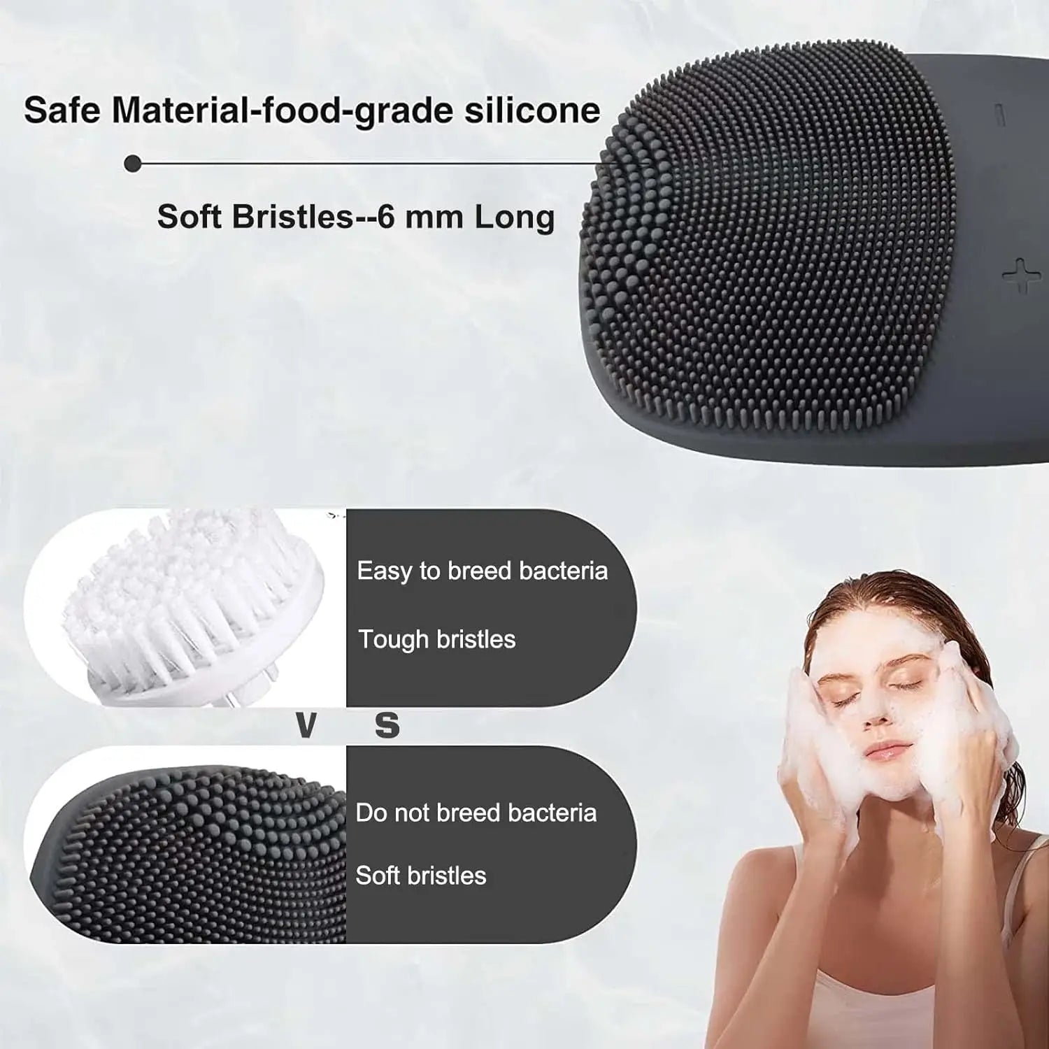 Electric Silicone Facial Cleansing Brush and Face Massager - 4