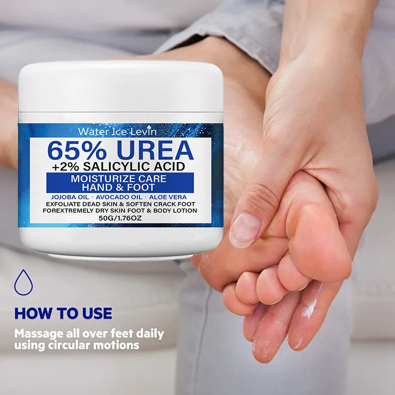 Urea 65 Percent Foot Cream Salicylic Acid Moisturizing Exfoliating Balm