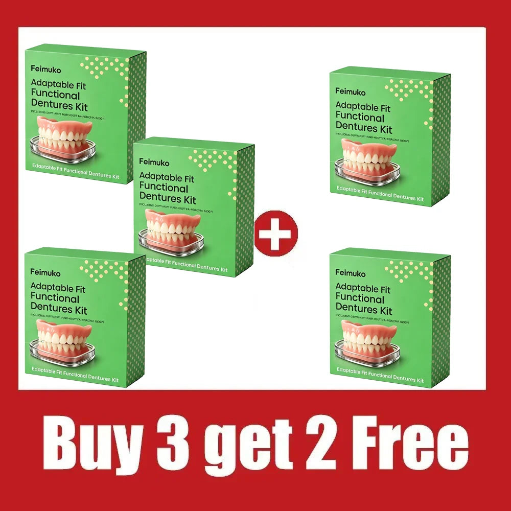 Snap-On Silicone Cosmetic Dentures for Instant Realistic Smile
