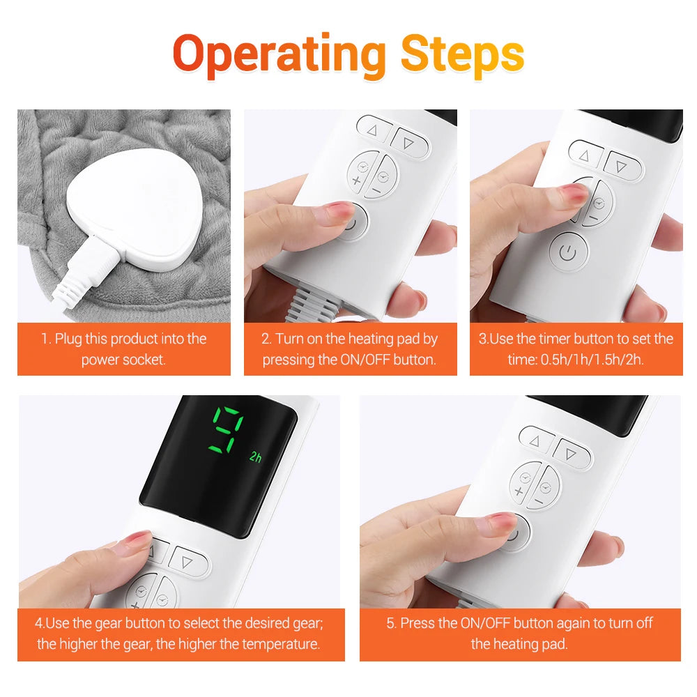 Electric Heating Pad for Body Pain Relief and Winter Warmth - 16