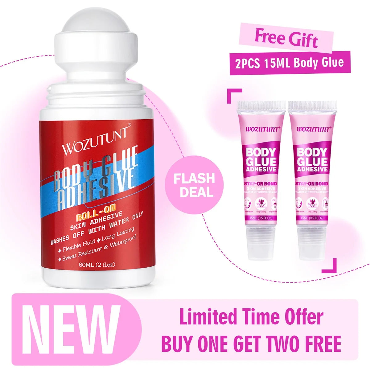 Wozutunt Body Glue Skin Adhesive for Clothing and Lingerie