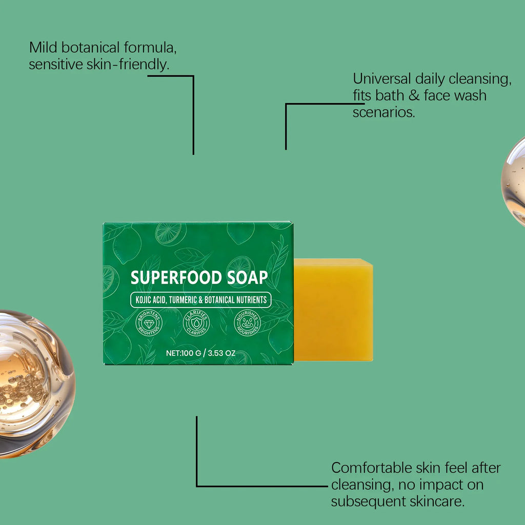 Kojic Acid and Turmeric Botanical Soap Bar for Skin Brightening