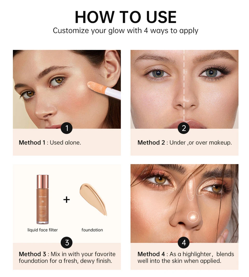 Liquid Illuminating Face Glow Serum for Radiant Skin