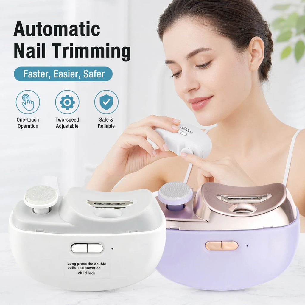 Electric Automatic Nail Trimmer and Polisher for Safe Nail Care