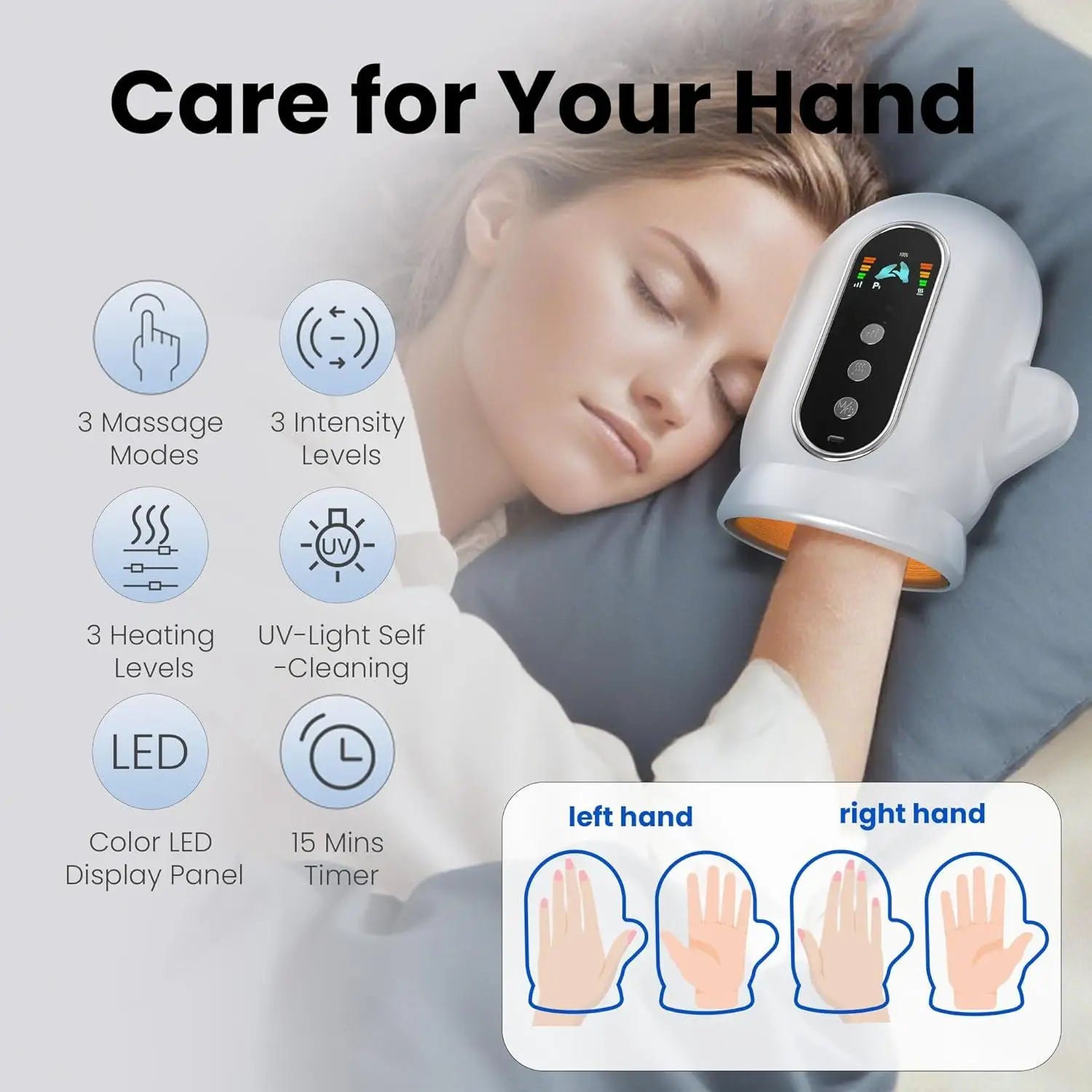 Electric Hand Massager with Heat and Compression - 2