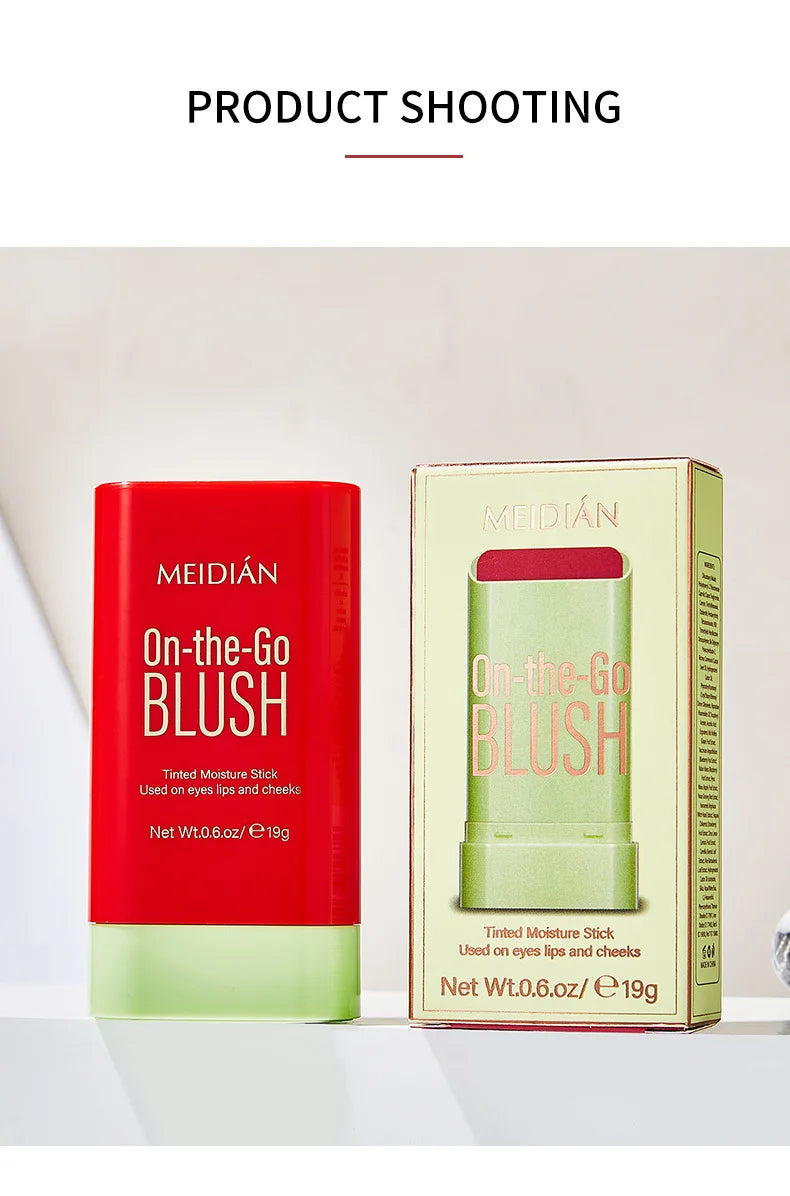 Meidian On The Go Waterproof Blusher Stick Cream Face Makeup