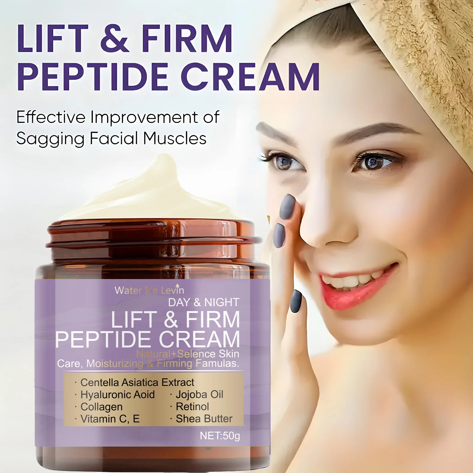 Water Ice Levin Instant Lift and Firm Peptide Face Cream 50g - 6