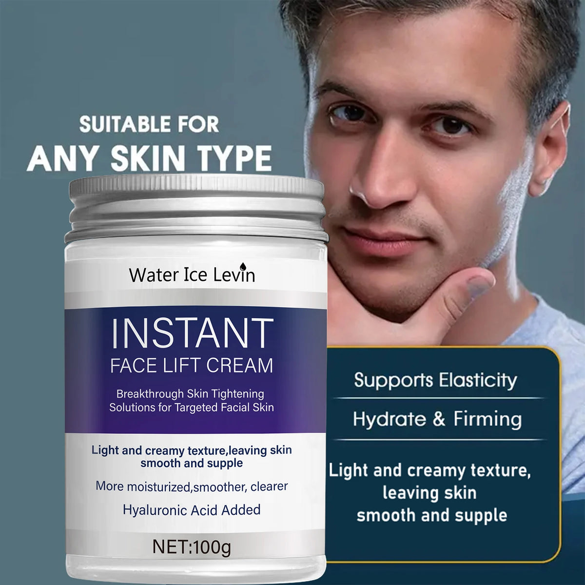 Instant Face Lift Cream Hyaluronic Acid Anti Aging Firming Moisturizer