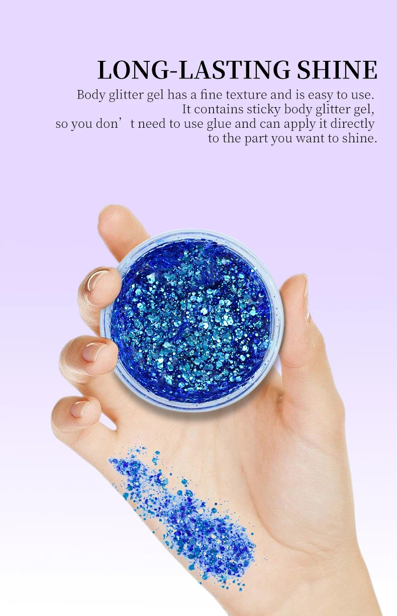 O'CHEAL Chameleon Glitter Gel Body Face and Hair Shimmer Makeup