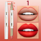 QICIY Dual Ended Lipstick and Lip Liner Long Lasting Waterproof Makeup