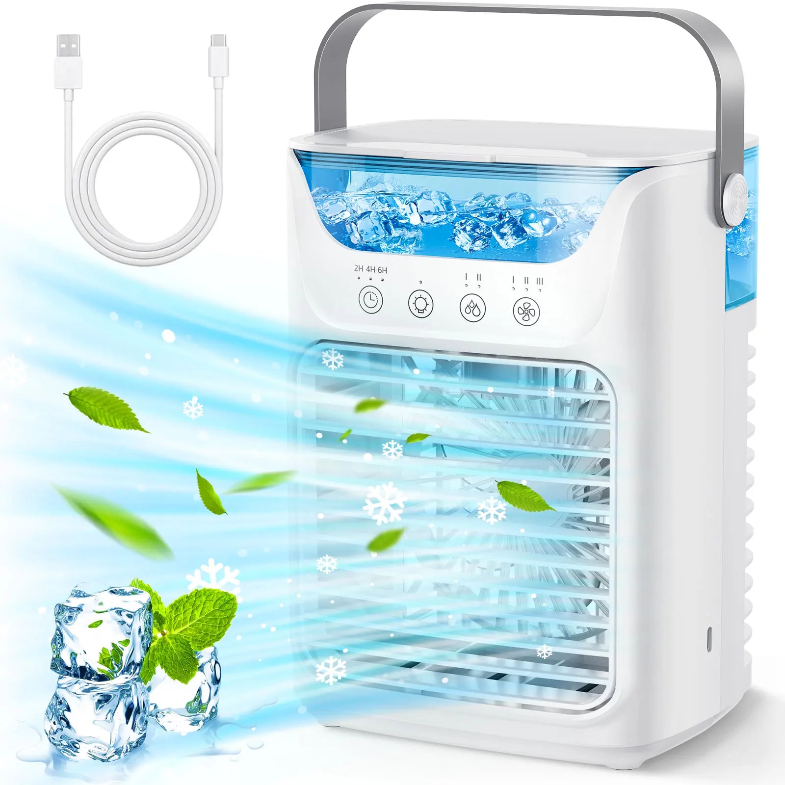 Portable USB Desktop Air Cooler and Humidifier - 18