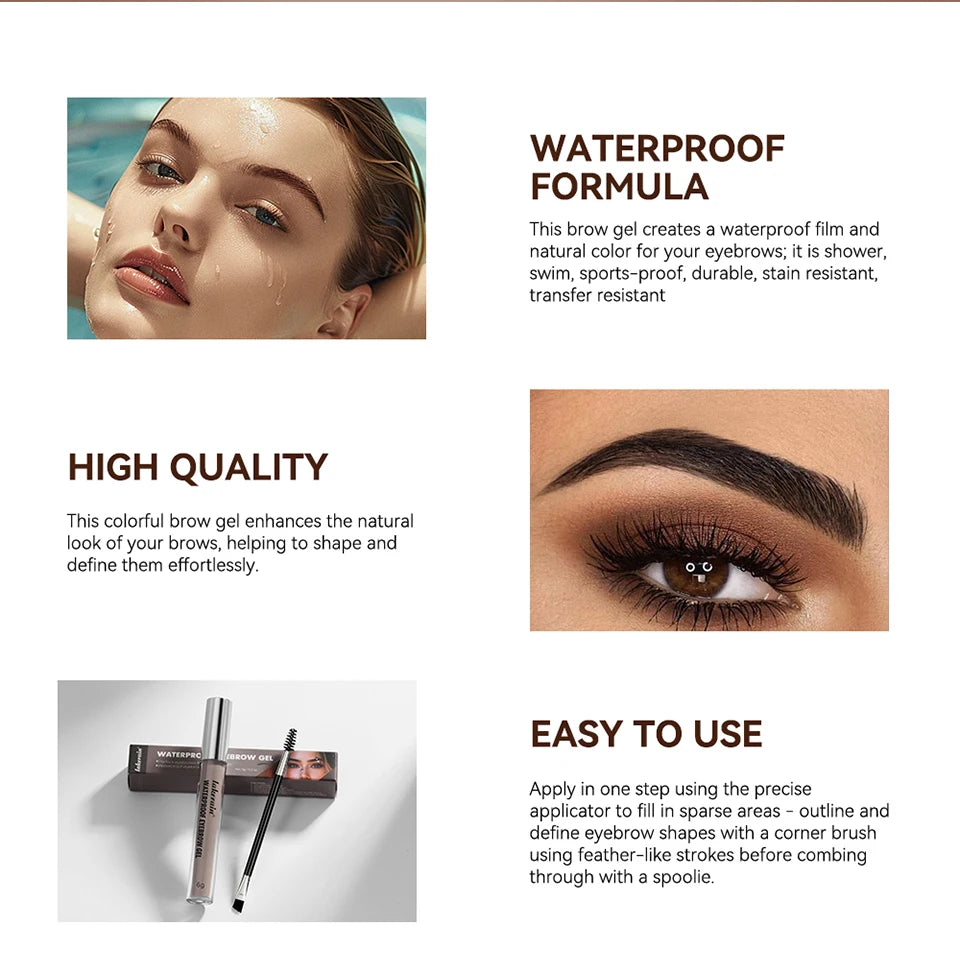 Waterproof Eyebrow Tint Gel for Defined Natural Brows - 9