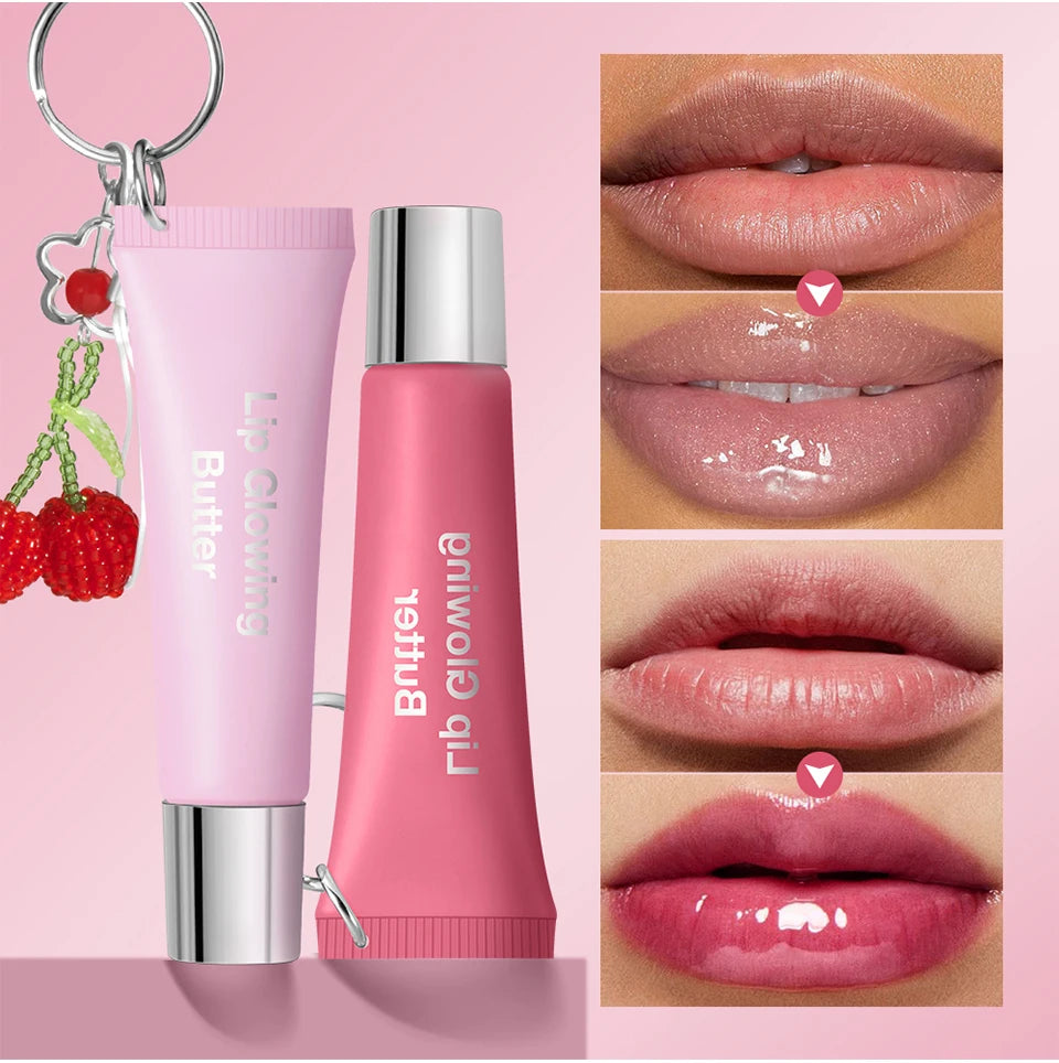 Hydrating Lip Gloss with Keychain for On-the-Go Shine
